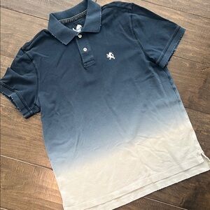 EXPRESS indigo ombré dyed Polo Shirt